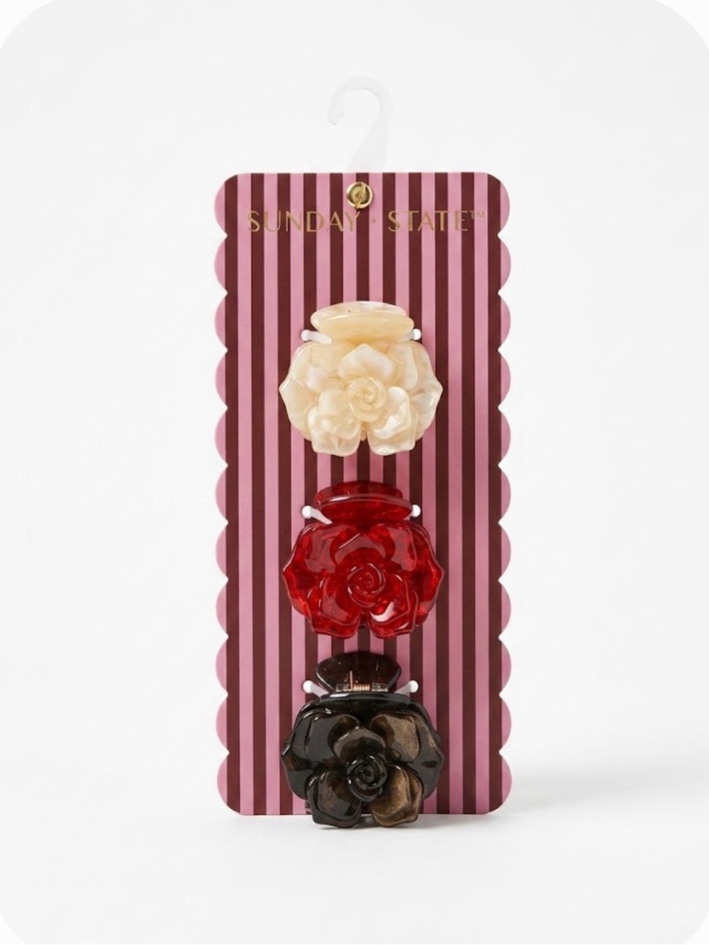 NWT ⚜️🌺⚜️ Sunday State Rose Bud Mini
Hair Claw Clip Set of 3